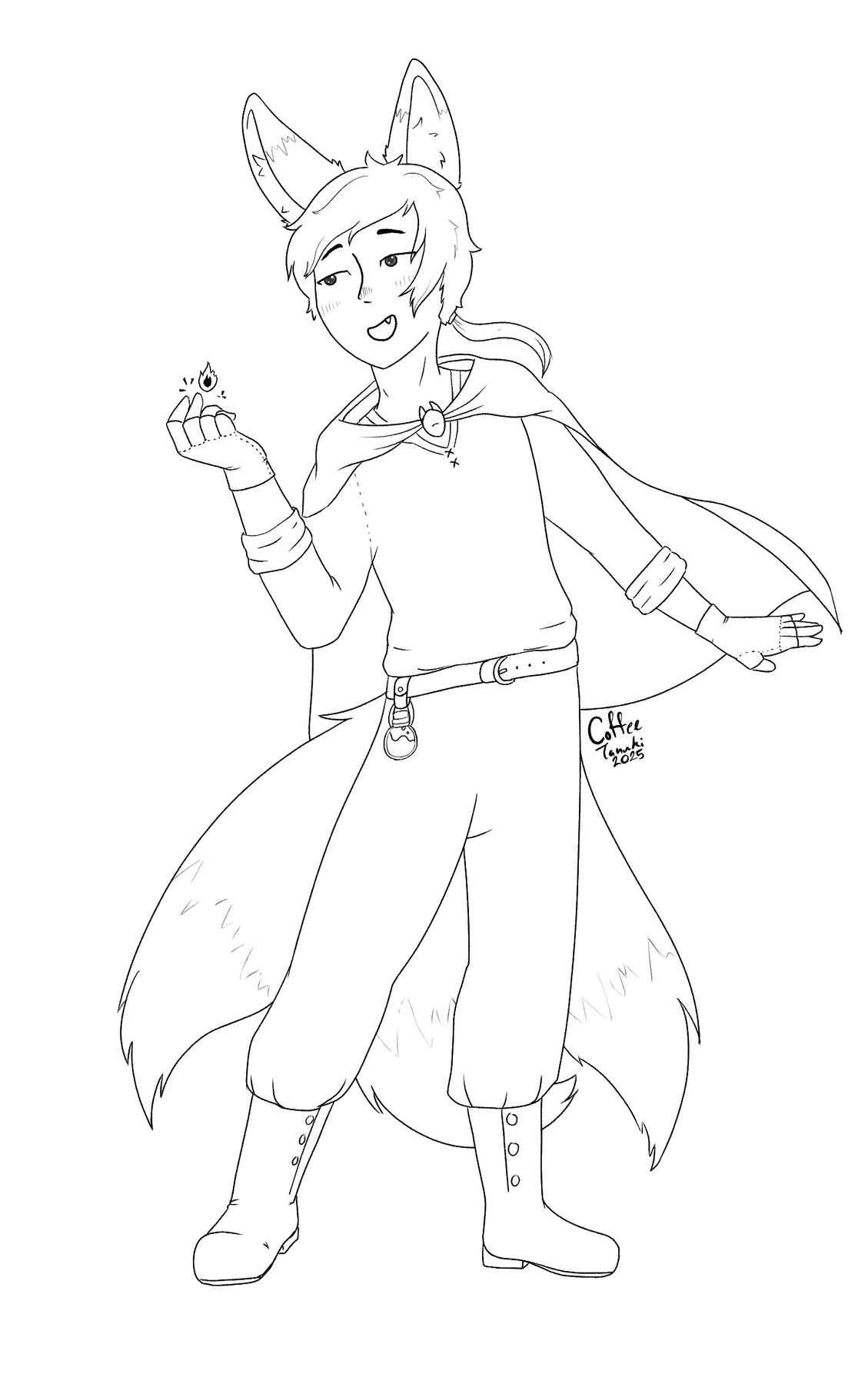 LINES ONLY Experimental Full Body - Contest Entry for @PanteraCatEars